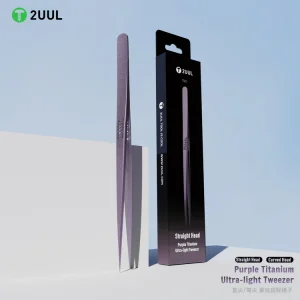 2UUL Purple Titanium Ultralight Tweezer for Precise Phone Board Repair TI21