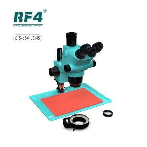 RF4 RF-6565-PO4 6.5X-65X Binocular Stereo Microscope  4K Ultra HD & PO4 Base
