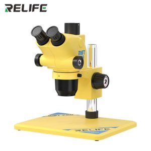 RELIFE RL-M6T Pro-B11 Trinocular HD stereo microscope 6.5~65x continuous zoom (YELLOW)