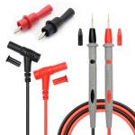 Silicone Multimeter Test Leads Kit 20A Gold-Plated Probe Leads