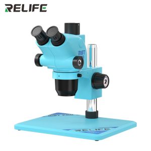 RELIFE RL-M6T Pro-B11 Trinocular HD stereo microscope 6.5~65x continuous zoom(BLUE)