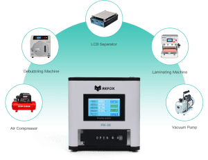 Refox FM-30 3-in-1 LCD Laminating Separating Bubble Remover Machine Built-in Vacuum Pump