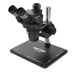 Soptop 9# Trinocular HD Microscope Continuous Zoom 6.7 to 4.5X Industrial Microscope For Mobile Repair