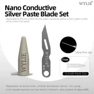 Wylie Nano Conductive Silver Paste & Blade Used for iPhone Repair Yellow Green White Screen Circuits Caused Water Ingress Damaged Screen