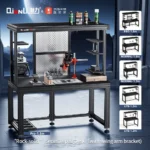 Qianli&YCS "Rock-solid" Series Repair Desk Aluminum Phone Repair Workstation with LED Lighting & Swing Arm Bracket