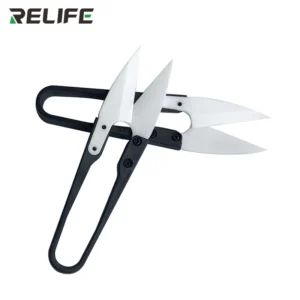 RELIFE RL 102 Ceramic Insulated U Scissors High Hardness Special Scissors for Battery Repair Scissors Cut Battery Cabl Tool