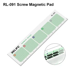 RELIFE RL 091 Magnetic Absorption Screws Storage Pad for Mobile Phone Repair Dual use Measuring Ruler Screws Collection Mat
