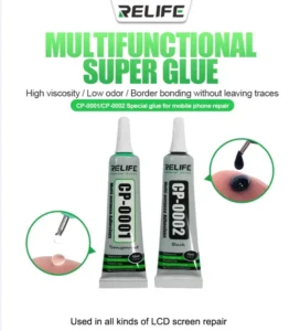 RELIFE 15/50ml CP 0001 Transparent Adhesive Clear Glue CP0002 Black Glue for Mobile Phone Middle Frame LCD Screen Glass Repair