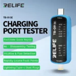 RELIFE TB 09 SE Charging Port Tester for Mobile Phone Repair Dual Plug Lightning and Type C Interface Fast Fault Detection Tool